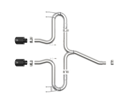 aFe Takeda 2-1/2in 304 SS Axle-Back Exhaust w/Black Tips 17-20 Honda Civic Sport L4-1.5L (t) - RPL Performance