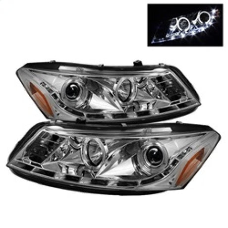 Spyder Honda Accord 08-12 4Dr Projector Headlights- LED Halo DRL Chrm PRO-YD-HA08-4D-HL-C - RPL Performance