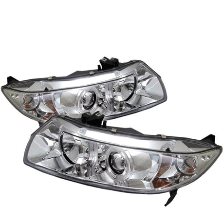 Spyder Honda Civic 06-08 2Dr Projector Headlights LED Halo Chrome High H1 Low H1 PRO-YD-HC06-2D-HL-C - RPL Performance