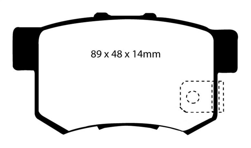 EBC 97 Acura CL 2.2 Yellowstuff Rear Brake Pads - RPL Performance