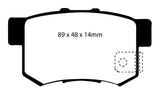 EBC 97 Acura CL 2.2 Yellowstuff Rear Brake Pads - RPL Performance