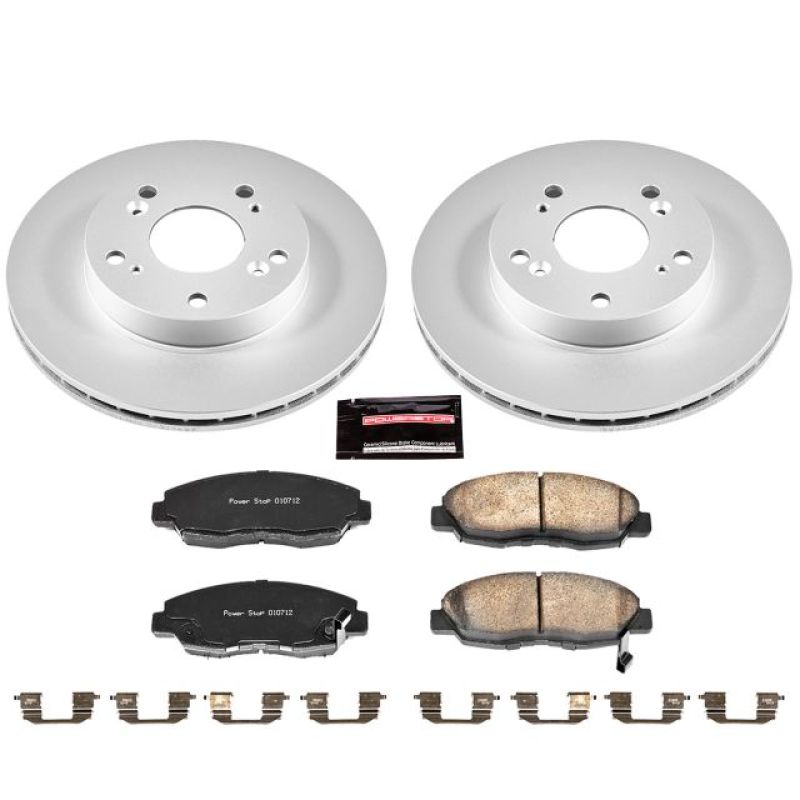 Power Stop 06-11 Honda Civic Front Z17 Evolution Geomet Coated Brake Kit - RPL Performance