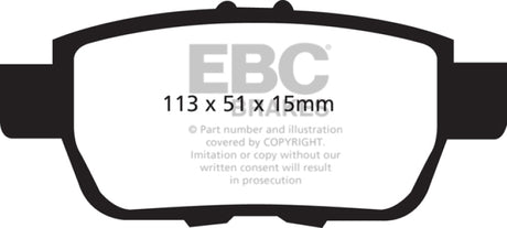 EBC 05-14 Honda Ridgeline 3.5 Greenstuff Rear Brake Pads - RPL Performance