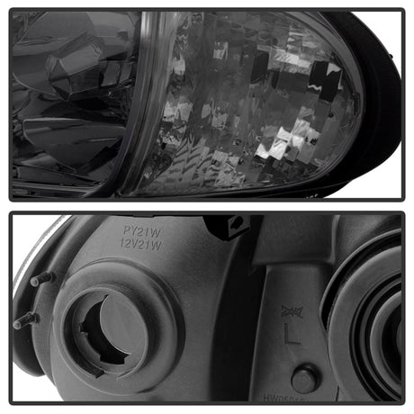 Xtune Honda Del Sol 93-97 1Pc Crystal Headlights Smoke HD-ON-HDEL93-1P-SM - RPL Performance