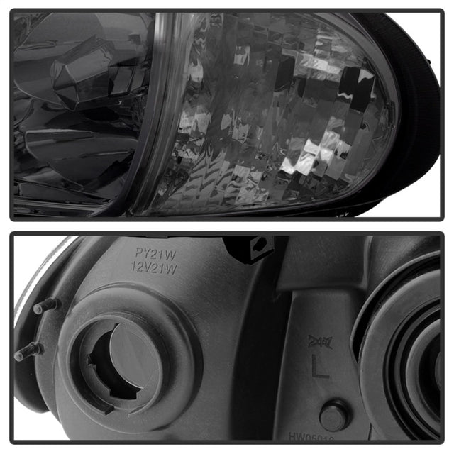 Xtune Honda Del Sol 93-97 1Pc Crystal Headlights Smoke HD-ON-HDEL93-1P-SM - RPL Performance