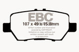 EBC 05-08 Acura RL 3.5 Greenstuff Rear Brake Pads - RPL Performance