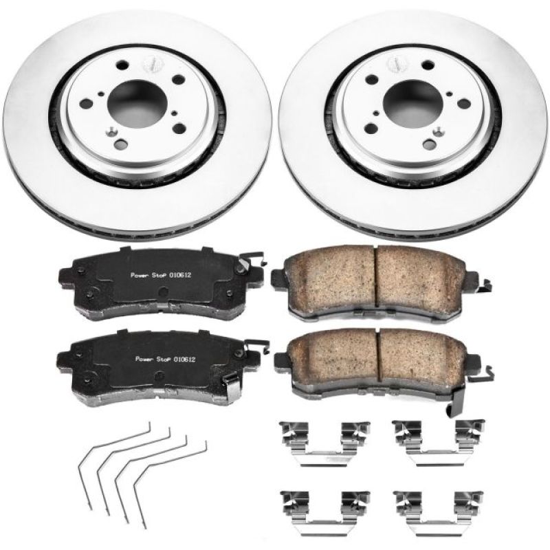 Power Stop 15-17 Honda Odyssey Front Z17 Evolution Geomet Coated Brake Kit - RPL Performance