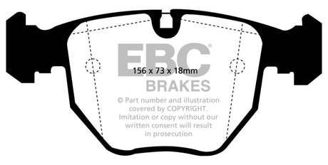 EBC 00-04 BMW M5 5.0 (E39) Bluestuff Front Brake Pads - RPL Performance