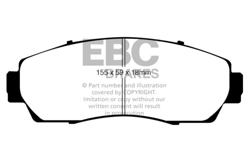 EBC 07-09 Acura RDX 2.3 Turbo Yellowstuff Front Brake Pads - RPL Performance