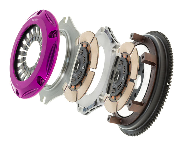 Exedy 1991-1992 Toyota Supra Hyper Twin Cerametallic Clutch Sprung Center Disc Pull Type Cover - RPL Performance