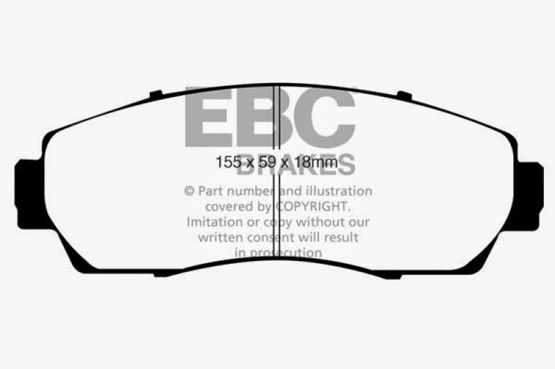 EBC 07-09 Acura RDX 2.3 Turbo Greenstuff Front Brake Pads - RPL Performance