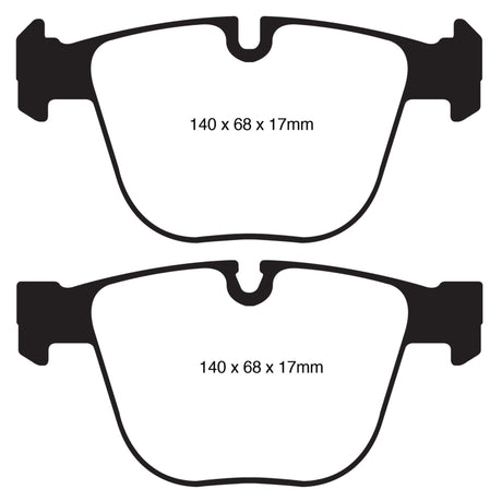 EBC 10+ BMW 535i 3.0 Twin Turbo GT (F07) Yellowstuff Rear Brake Pads - RPL Performance