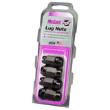 McGard Hex Lug Nut (Cone Seat Bulge Style) M12X1.5 / 3/4 Hex / 1.45in. Length (4-Pack) - Black - RPL Performance