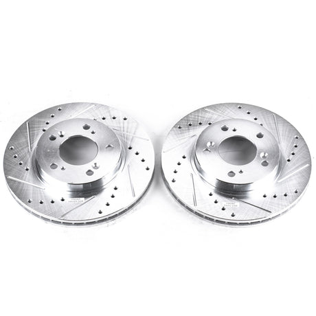 Power Stop 97-98 Acura Integra Front Evolution Drilled & Slotted Rotors - Pair - RPL Performance