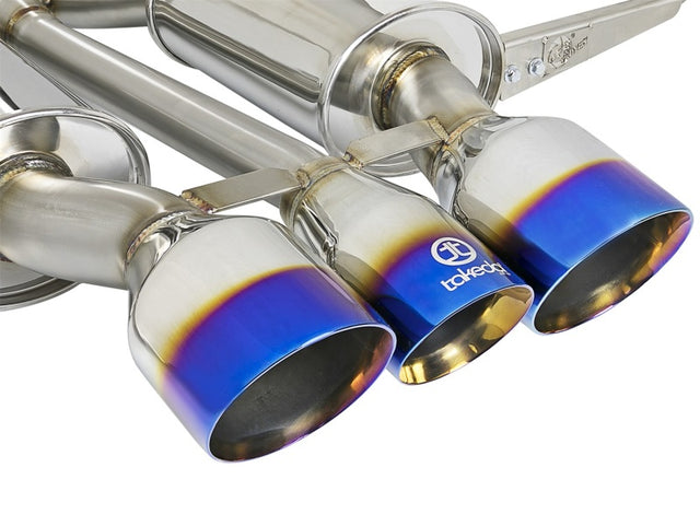 aFe Takeda 3in 304 SS Cat-Back Exhaust w/ Blue Flame Tips 2017+ Honda Civic Type R I4 2.0L (t) - RPL Performance