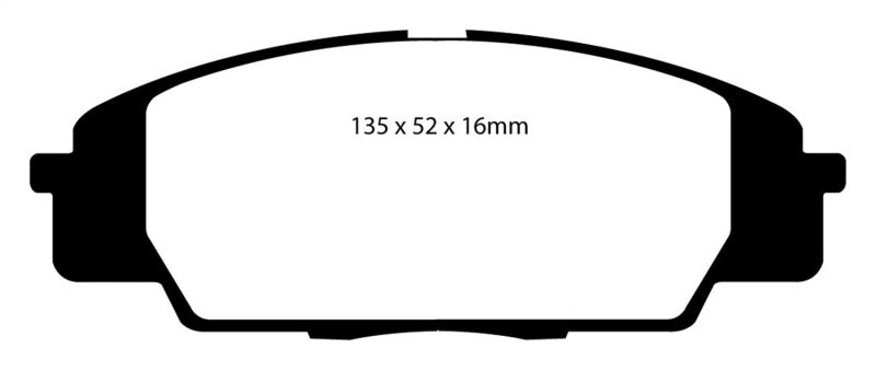 EBC 07-11 Acura CSX (Canada) 2.0 Type S Yellowstuff Front Brake Pads - RPL Performance