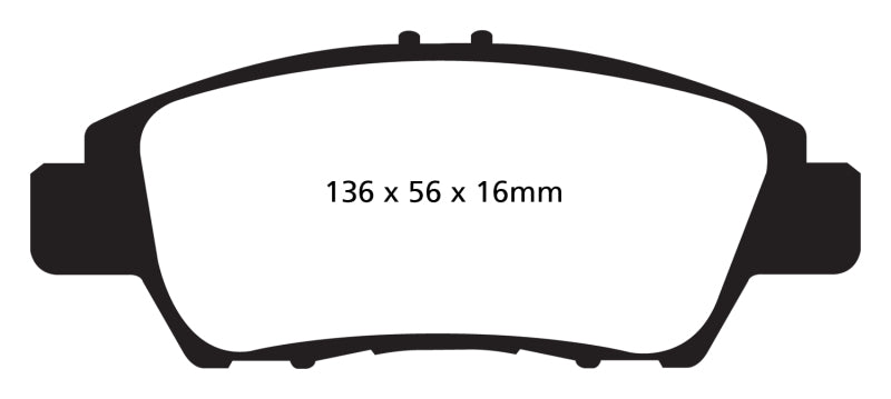 EBC 10+ Honda CR-Z 1.5 Hybrid Ultimax2 Front Brake Pads - RPL Performance