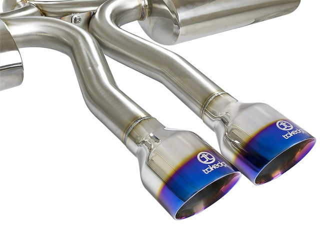 aFe Takeda 3in 304 SS Cat-Back Exhaust System w/ Blue Tips 2017+ Honda Civic Si 4Dr I4 1.5L (t) - RPL Performance