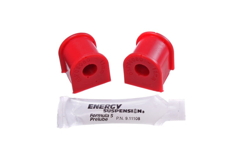 Energy Suspension 06-11 Honda Civic (Excl Si) 11mm Rear Sway Bar Bushings - Red - RPL Performance