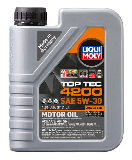 LIQUI MOLY 1L Top Tec 4200 New Generation Motor Oil SAE 5W30 - RPL Performance