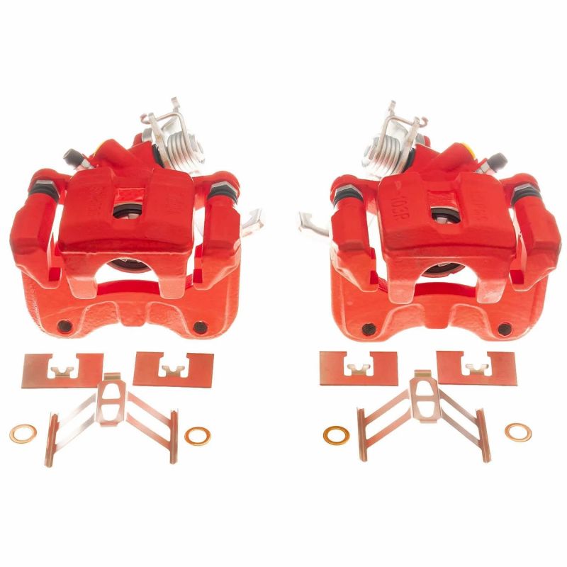 Power Stop 05-07 Honda Accord Rear Red Calipers - Pair - RPL Performance