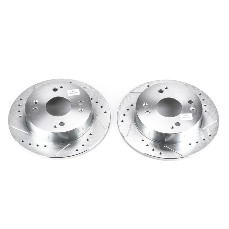 Power Stop 1997 Acura CL Rear Evolution Drilled & Slotted Rotors - Pair - RPL Performance