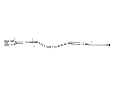 aFe Takeda 2.5in 304SS Cat-Back Exhaust System w/ Polished Tips 17-20 Honda Civic Si Sedan I4 1.5L - RPL Performance