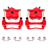 Power Stop 93-95 Honda Civic Front Red Calipers w/Brackets - Pair - RPL Performance