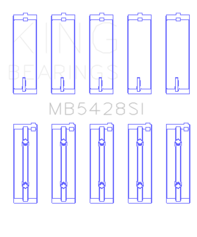 King Honda R16A/ R18A 2006- Current (Size 0.25) Main Bearing Set - RPL Performance