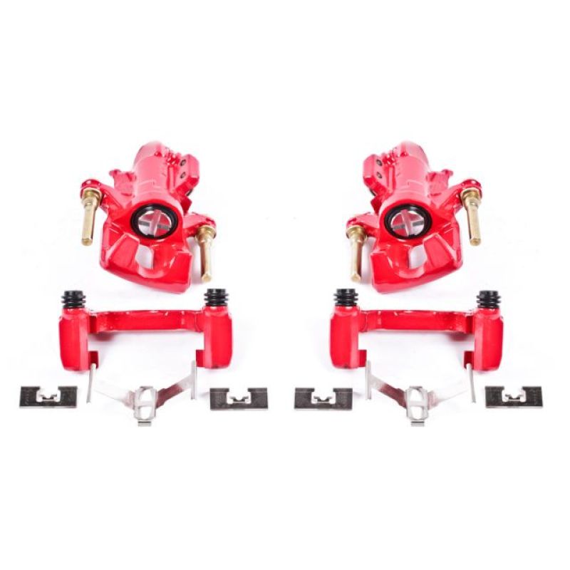 Power Stop 94-01 Acura Integra Rear Red Calipers w/Brackets - Pair - RPL Performance