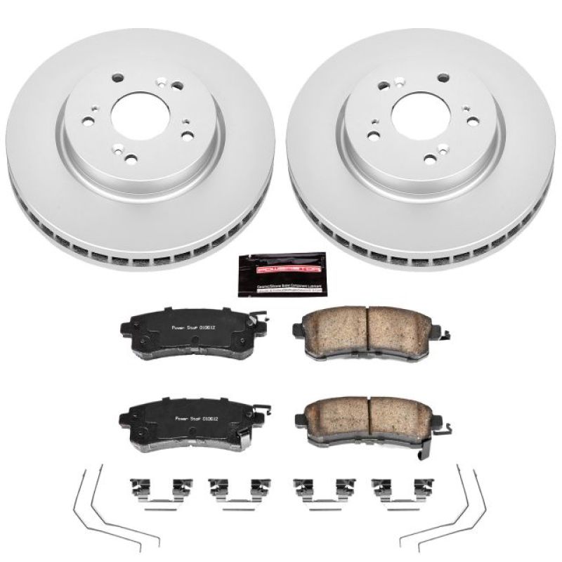 Power Stop 12-15 Honda Crosstour Front Z17 Evolution Geomet Coated Brake Kit - RPL Performance