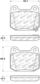 StopTech Street Touring ST-22 2-Piston Rear Caliper Brake Pads