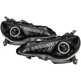 Spyder Scion FRS 12-14 Projector Headlights DRL LED Black PRO-YD-SFRS12-BK - RPL Performance