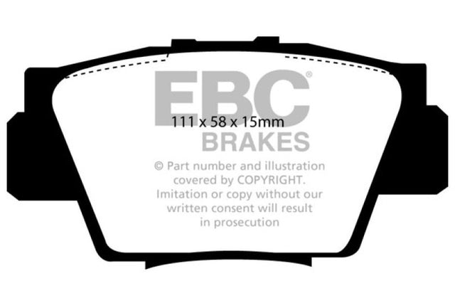 EBC 91-96 Acura NSX 3.0 Redstuff Rear Brake Pads - RPL Performance