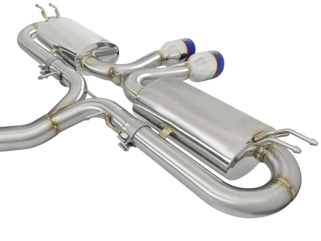 aFe Takeda 3in 304 SS Cat-Back Exhaust System w/ Blue Tips 2017 Honda Civic Si I4 1.5L (t) - RPL Performance