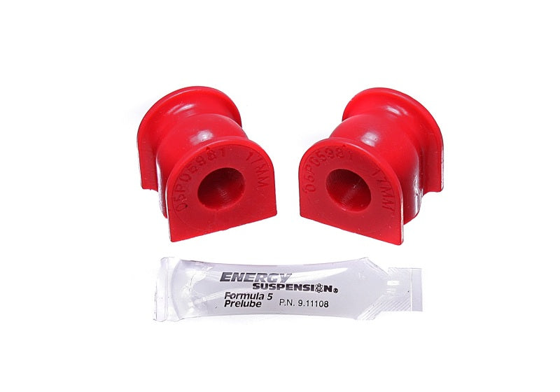 Energy Suspension 06-11 Honda Civic SI 17mm Rear Sway Bar Bushing Set - Red - RPL Performance