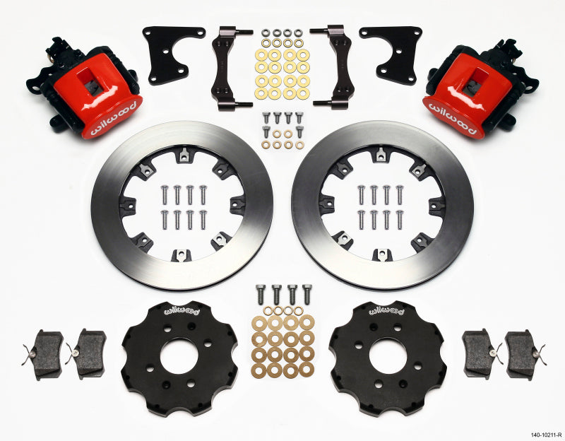 Wilwood Combination Parking Brake Rear Kit 12.19in Red Civic / Integra Drum 2.71 Hub Offset - RPL Performance