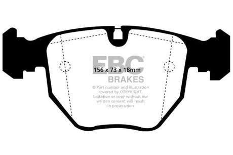 EBC 00-04 BMW M5 5.0 (E39) Yellowstuff Front Brake Pads - RPL Performance