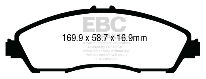 EBC 14+ Acura MDX 3.5 Yellowstuff Front Brake Pads - RPL Performance