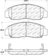 StopTech Street Touring 03-07 Honda Accord V6 A/T Front Brake Pads