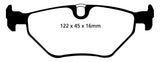 EBC 01-03 BMW 525i 2.5 (E39) Yellowstuff Rear Brake Pads - RPL Performance