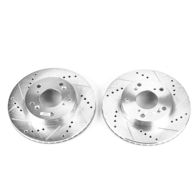 Power Stop 13-14 Acura ILX Front Evolution Drilled & Slotted Rotors - Pair - RPL Performance