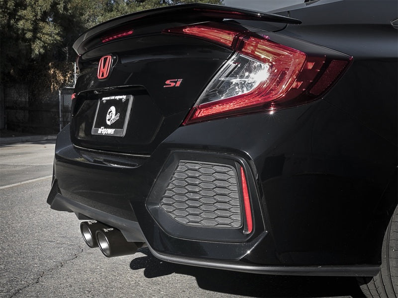 aFe Takeda 3in 304 SS Cat-Back Exhaust w/ Dual Center Black Tips 17+ Honda Civic Si (2dr) I4 1.5L - RPL Performance