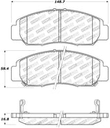 StopTech Street Touring 03-07 Honda Accord V6 A/T Front Brake Pads