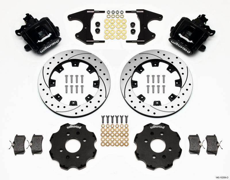 Wilwood Combination Parking Brake Rear Kit 12.19in Drilled Civic / Integra Drum 2.46 Hub Offset - RPL Performance