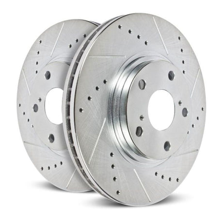 Power Stop 17-18 Honda Civic Rear Evolution Drilled & Slotted Rotors - Pair - RPL Performance