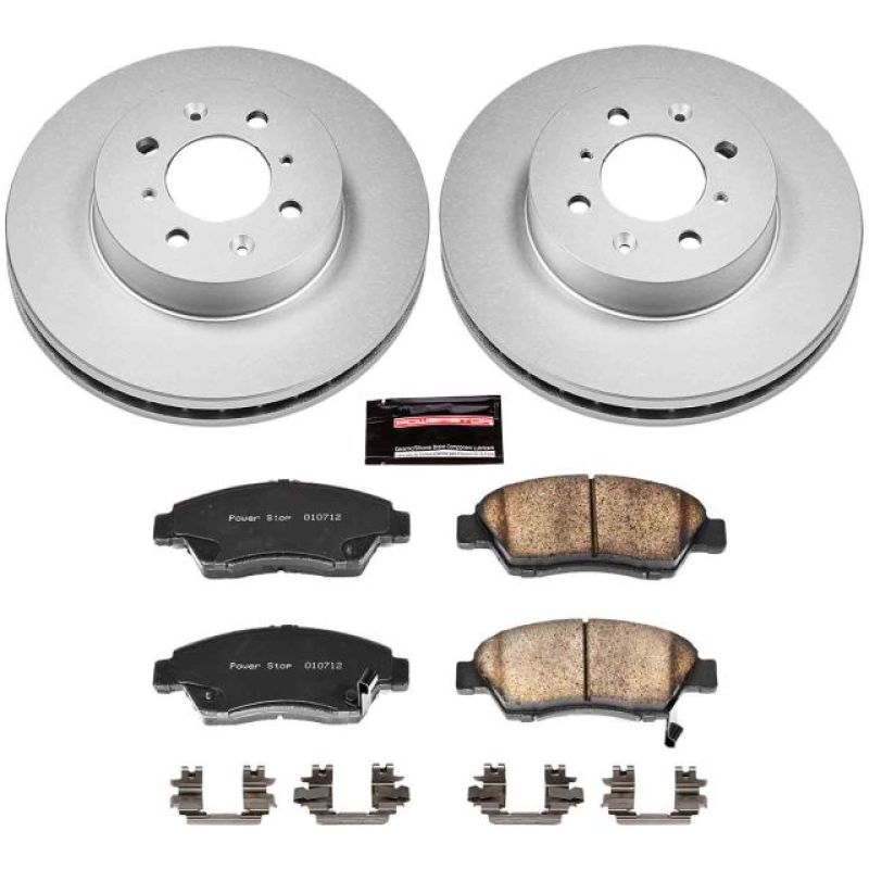 Power Stop 93-95 Honda Civic Front Z17 Evolution Geomet Coated Brake Kit - RPL Performance