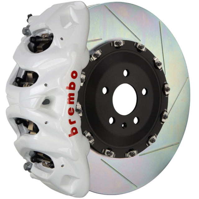 Brembo 17-20 Civic Si Sedan Front GT BBK 4 Piston Cast 345x28 2pc Rotor Slotted Type1-White