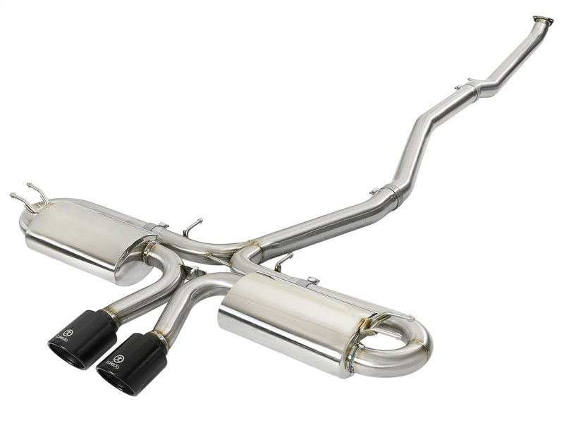 aFe Takeda 3in 304 SS Cat-Back Exhaust w/ Dual Center Black Tips 17+ Honda Civic Si (2dr) I4 1.5L - RPL Performance