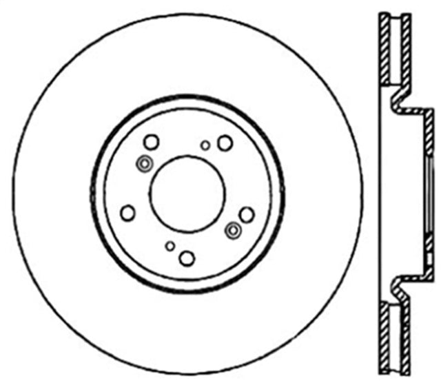 StopTech 04-08 Acura TL/TL-S Brembo Drilled Left Front Rotor - RPL Performance